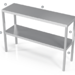 Upper shelf for table double