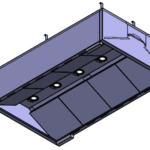 Heat and condensate hood with plates