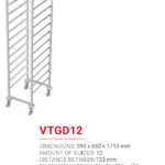 Trolley for gastronorm containers for GN 2/1