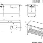 Recessed, electrically adjustable height table