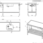 Recessed, electrically adjustable height table 