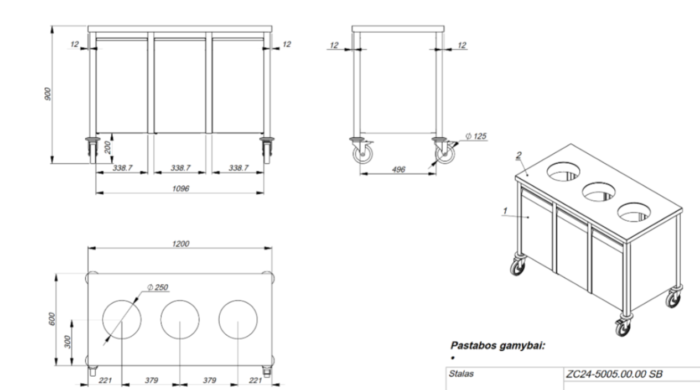 Waste sorting table