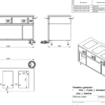 Heated cupboard with sliding doors