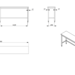 Table with open frame