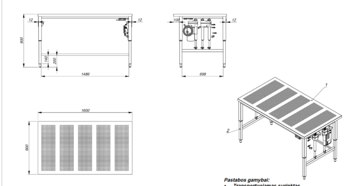 Height-adjustable table