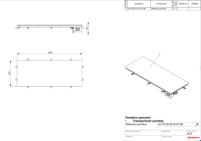 Build-in flush heated glass surface 