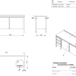 Worktable with sliding doors