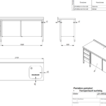 Worktable with sliding doors