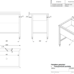 Pot sink with open frame