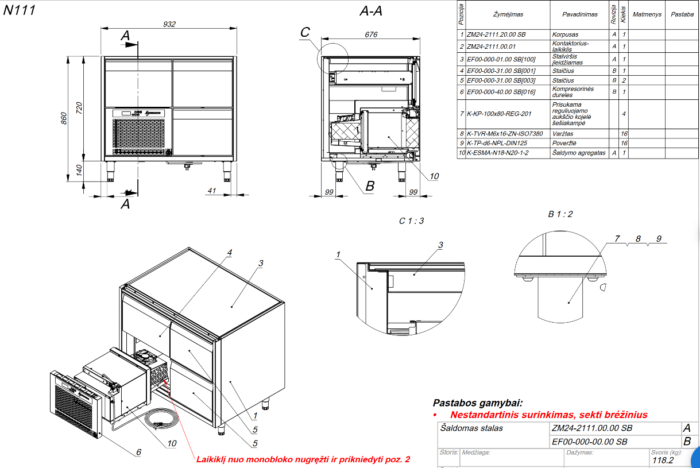 Cooling counter